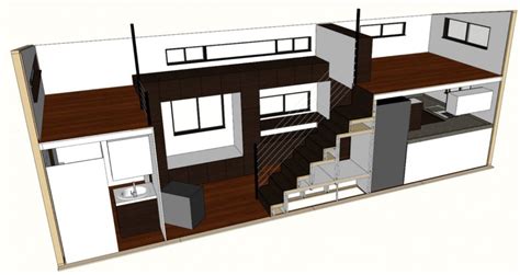 32′ tiny house floor plan design. Tiny House Plans - hOMe Architectural Plans