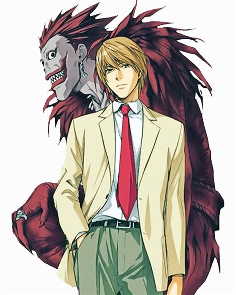 Light Yagami Ryuk Death Note Animations Paint By Number Num Paint Kit
