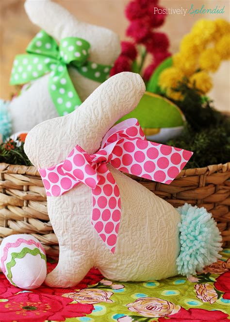 Stuffed Easter Bunny Sewing Pattern Positively Splendid Crafts