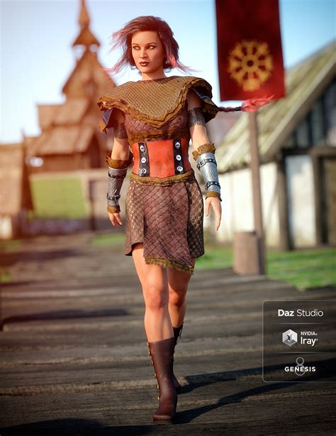 Tribal Warrior Queen Outfit Textures Daz 3d