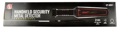 Gp Md01 Hand Held Security Metal Detector Wand Black Body