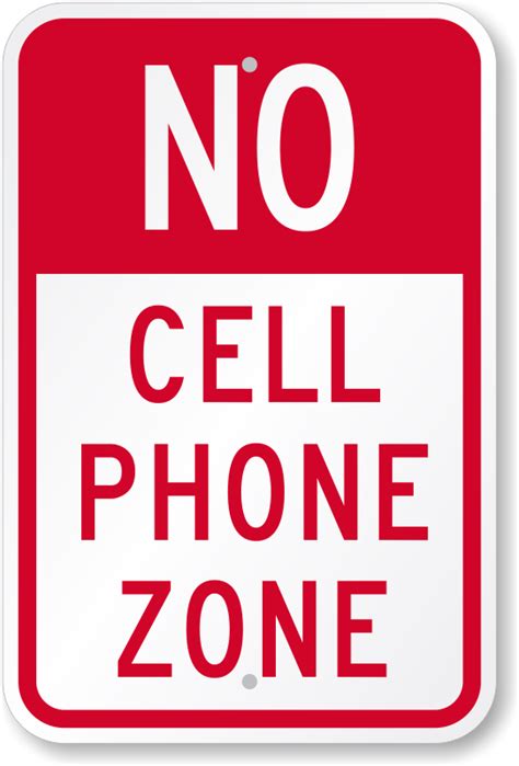 Outdoor No Cell Phone Signs No Cell Phone Sign Kids