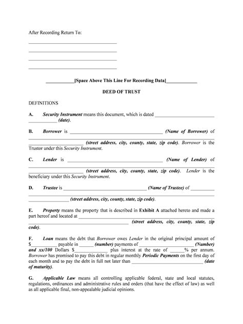 Short Form Deed Of Trust Freddie Mac Fill Out And Sign Printable Pdf