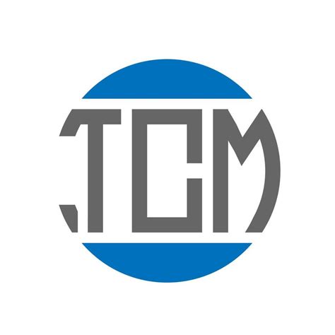 Tcm Letter Logo Design On White Background Tcm Creative Initials