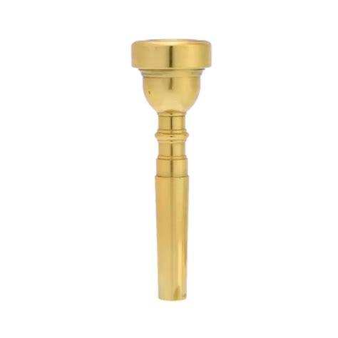 New Metal Trumpet Mouthpiece Gold Plated Bullet Shape For Bach 3c 5c 7c