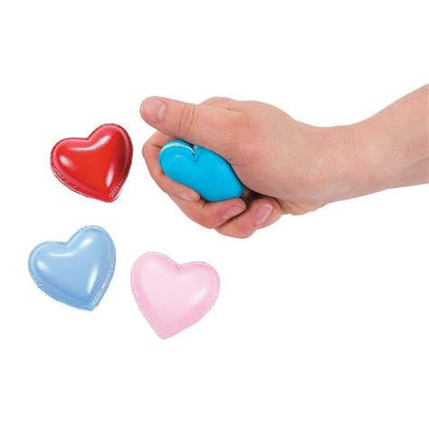 Valentine Heart Stress Toys Party Favors 12 Pieces