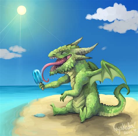 Beach Time Dragon By Kiyakoda On Deviantart