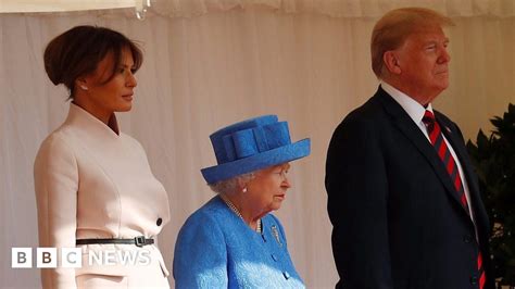 Moment President Trump Meets The Queen Bbc News
