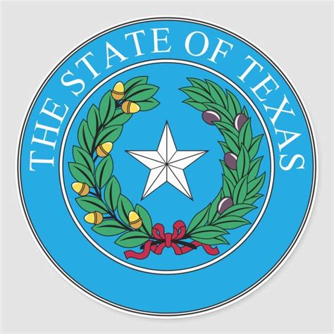 State Of Texas Classic Round Sticker In 2020 Texas State
