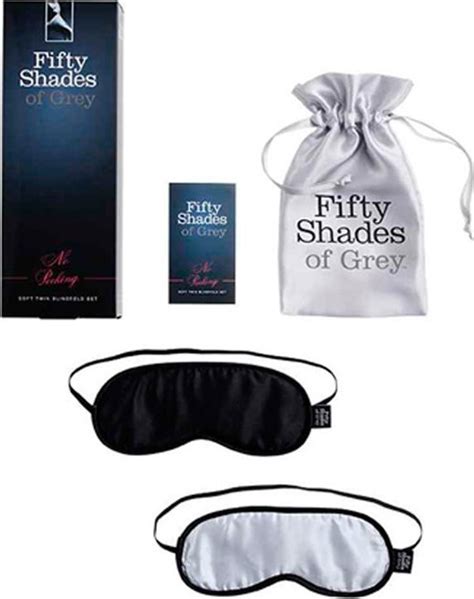 fifty shades of grey no peeking soft blindfold twin pack 19 5cm skroutz gr