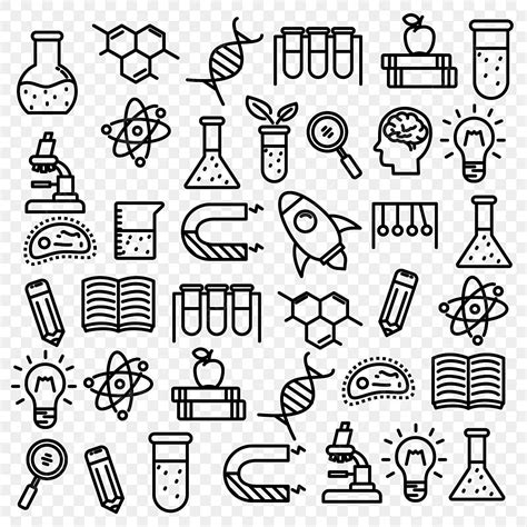 Set Of Science Related Doodle Vector Illustration Suitable For