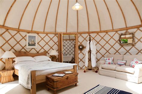 Priory Bay Yurt Luxury Interior Nuther Gorgeous View Of How