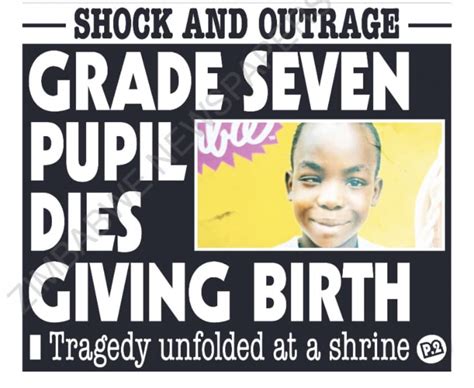 another case of a minor who dies whilst giving birth at a shrine a huge concern 4 h zimbabwe