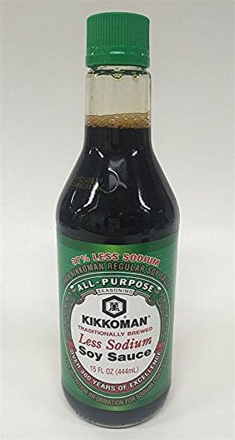 Kikkoman Naturally Brewed Less Sodium Soy Sauce 15 Oz