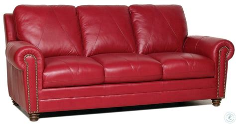 Weston Cherry Italian Leather Sofa From Luke Leather Coleman Furniture