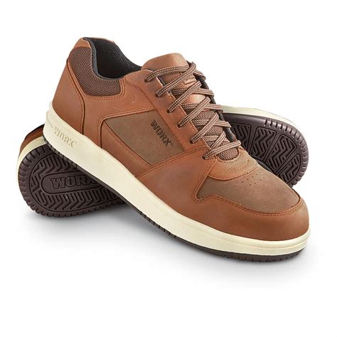 Mens Worx™ Steel Toe Oxford Shoes Brown 184338 Casual Shoes At