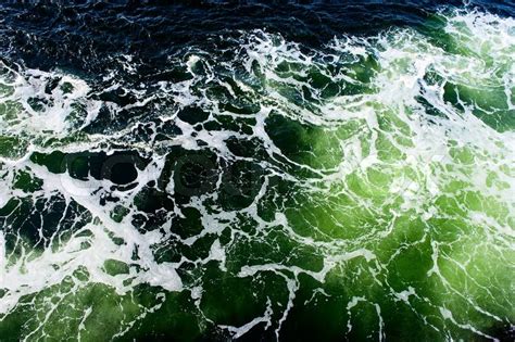 Deep Green Ominous Ocean Water Background Stock Photo Colourbox