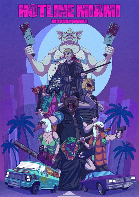 Hotline Miami Poster Guillaume Beauchêne on ArtStation at https