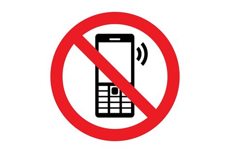 No Cell Phone Vector Sign ~ Illustrations ~ Creative Market