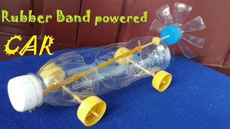 How To Make A Rubber Band Powered Car Air Car Youtube