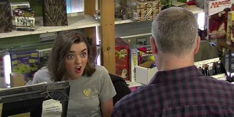 Maisie Williams From Game Of Thrones Poses As A Store Clerk Funny