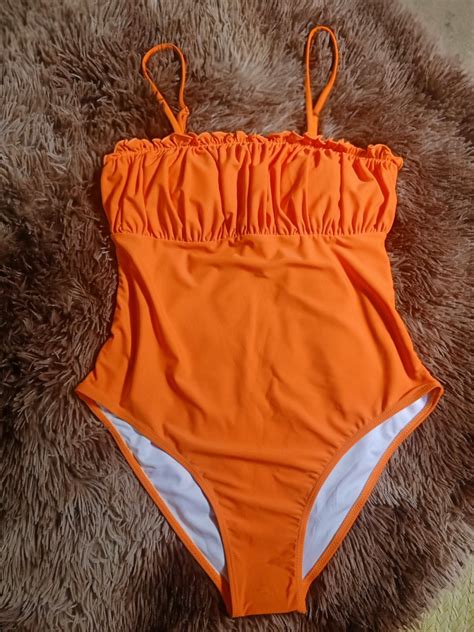 Ruched One Piece Swimsuit Womens Fashion Swimwear Bikinis And Swimsuits On Carousell
