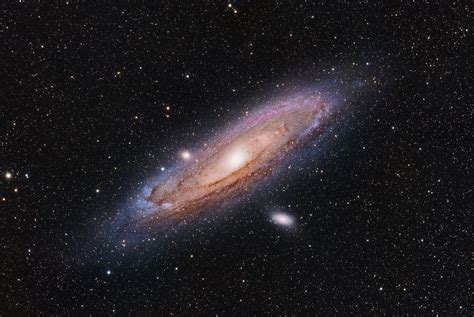 Andromeda Galaxy M31 With The Satellite Galaxies M32 And M110