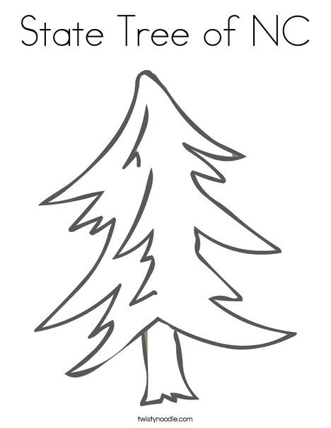 Downloads include pictures in gif, jpg, jpeg, png, bmp, jif, and webp formats. State Tree of NC Coloring Page - Twisty Noodle