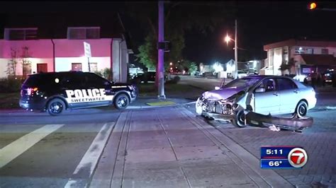 Sweetwater Police Sergeant Recovering After Suspected Dui Crash Driver Arrested Wsvn 7news