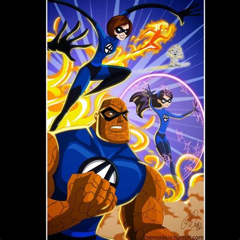Fantastic Four By Robby Cook The Incredibles Disney Fan Art Disney Incredibles