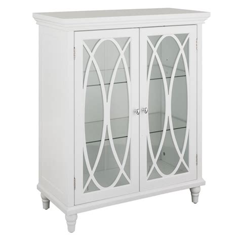 Elegant Home Fashions Florence 2 Door Floor Cabinet In White Elg 635