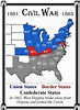 Civil War - Map of Confederate & Union States - HistoryMugs.us