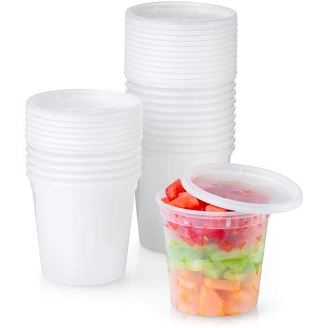 Extra Strong Quality Plastic Deli Container With Lids 48 Oz