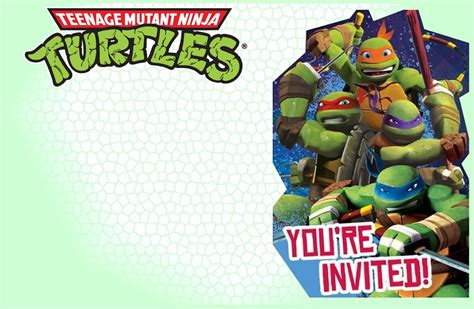 Diy Teenage Mutant Ninja Turtles Invitations