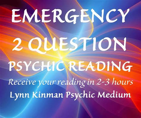 Emergency Psychic Reading Two Question Same Day Reading Lynn | Etsy | Psychic reading, Psychic ...