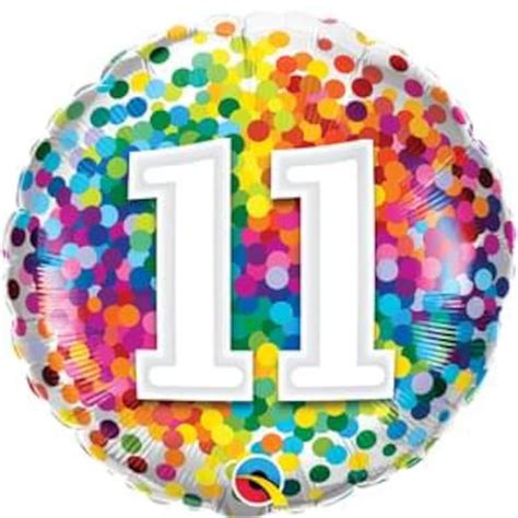 11th Birthday Balloon Package Mylar Foil Latex Balloon Tail Etsy