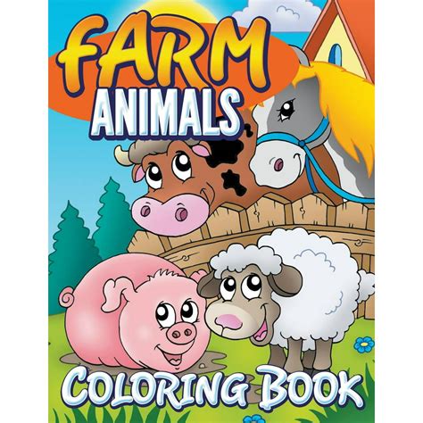 Farm Animals Coloring Book Coloring Book For Kids Paperback