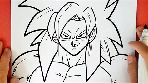 Como Desenhar O Goku Ssj4 Youtube