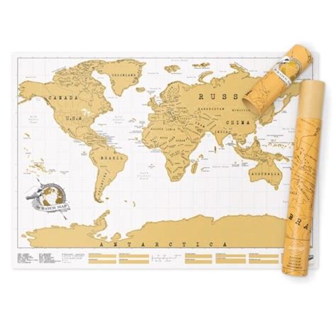 Scratch Map Deluxe Det Originale Sorte Verdenskort Fra Luckies Of London