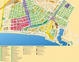Nizza, Frankreich Karte Sehenswürdigkeiten - Nette sightseeing-Karte ...