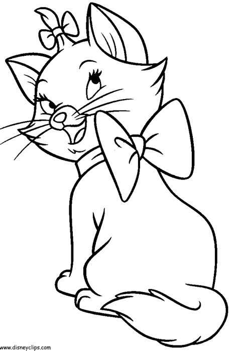 Coloring page with striped cats in the garden. Disney marie cat coloring pages download and print for free