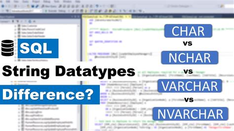 Sql Data Types Understanding The Differences Between Char Nchar