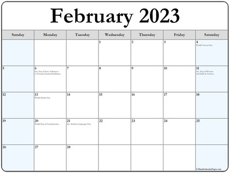 Free Printable February 2022 Calendar With Holidays Printable Word