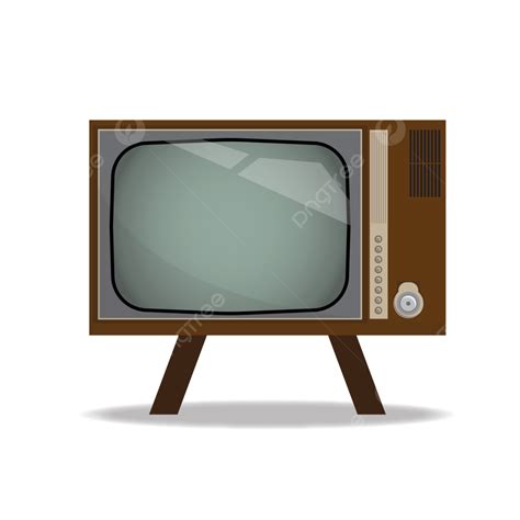 Flat Style Old Television Illustration Old Tv Electronic Television