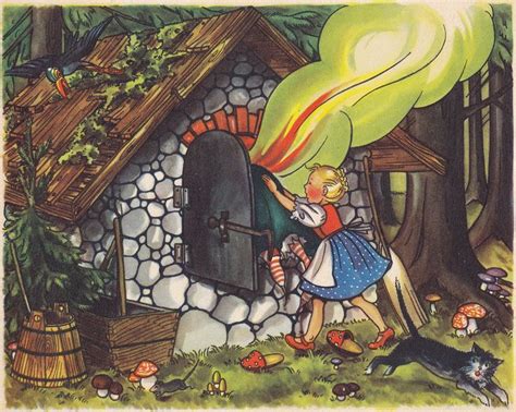 Hänsel Und Gretel Illustration 6 Fairytale Illustration Vintage