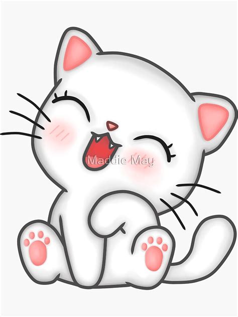 The Cutest Kitten Cat Ever Sticker For Sale By Martjfaulkner