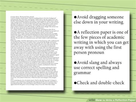How To Write A Reflection Paper How To Do It
