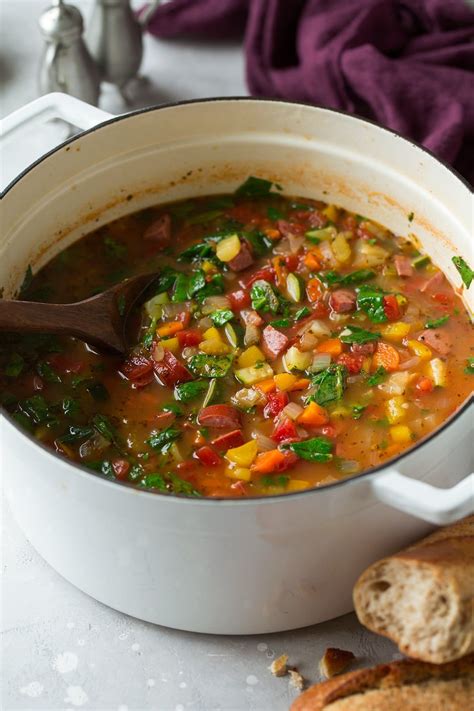 Use kielbasa as an entree itself or in casseroles, soups, stews, sandwiches, and appetizers. Smoked Sausage and Vegetable Soup - Cooking Classy ...