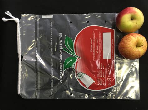 5 Lb Poly Apple Bag Drawstring Wellington Produce Packaging