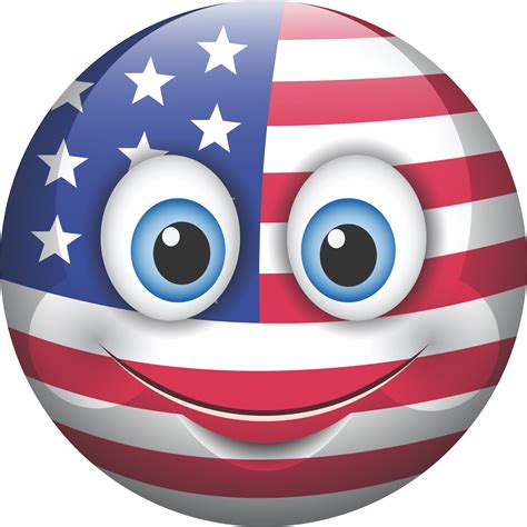 American Flag Emoji Decal